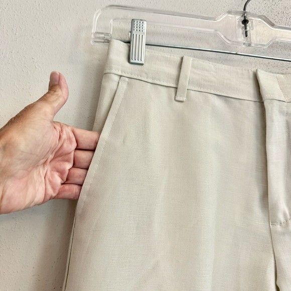 Van Heusen Studio‎ Women Size 14 NWT Capri Slacks/Pants Linen Blend with Pockets - Picture 3 of 12